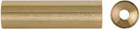 Ramrod tip, 3/8" diameter, brass, concave end, 8-32 thread, 1-1/2" long